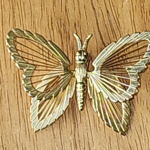 Vintage Monet Signed Butterfly Brooch